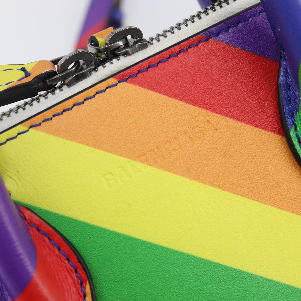 Balenciaga Ville XXS Hand Bag Leather 2way Rainbow 550646 Auth 207995M