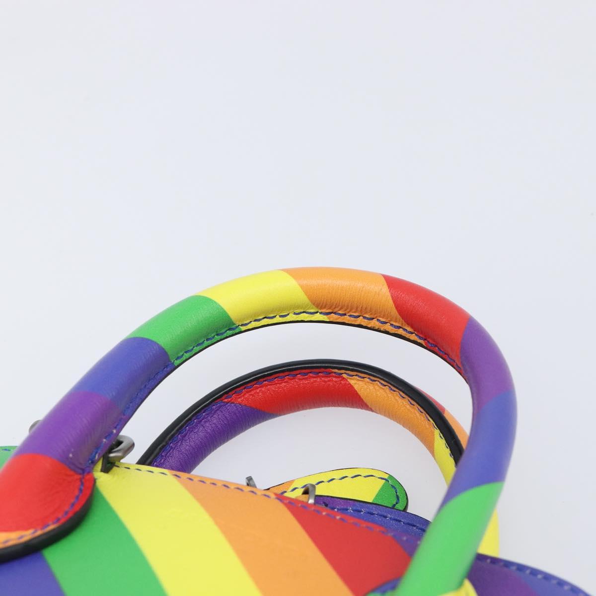 Balenciaga Ville XXS Hand Bag Leather 2way Rainbow 550646 Auth 207995M