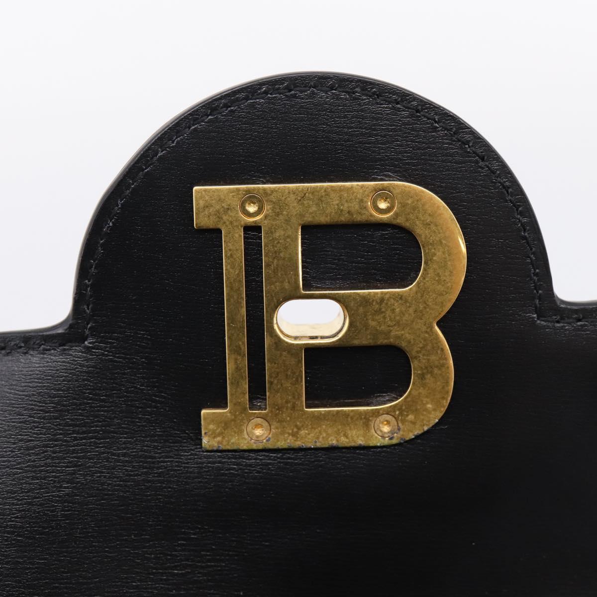 BALMAIN B-Buzz23 Hand Bag Canvas 2way Black Gold Auth 208002M