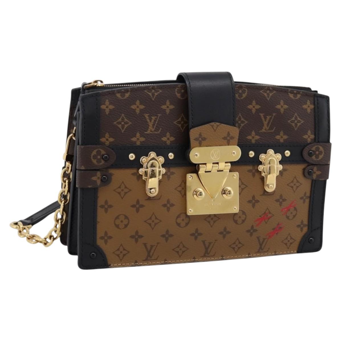 LOUIS VUITTON Monogram Reverse Trunk Clutch Bag M43596 LV Auth 208005SAM