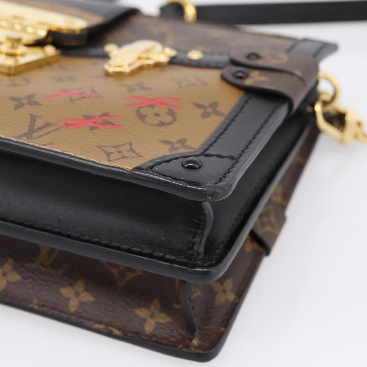 LOUIS VUITTON Monogram Reverse Trunk Clutch Bag M43596 LV Auth 208005SAM