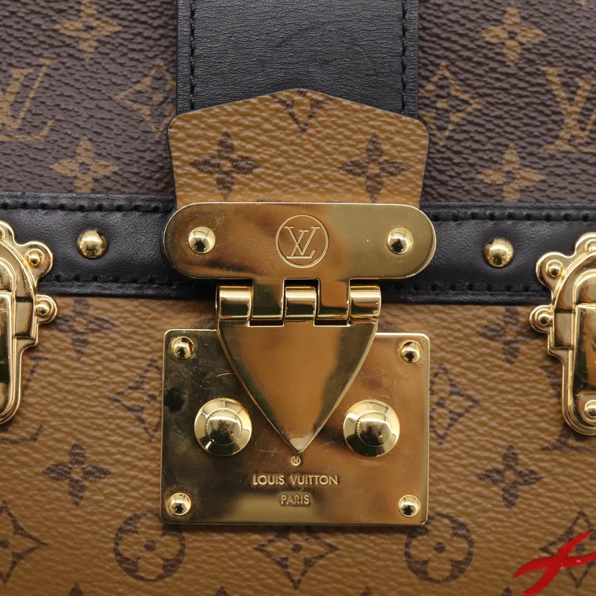LOUIS VUITTON Monogram Reverse Trunk Clutch Bag M43596 LV Auth 208005SAM