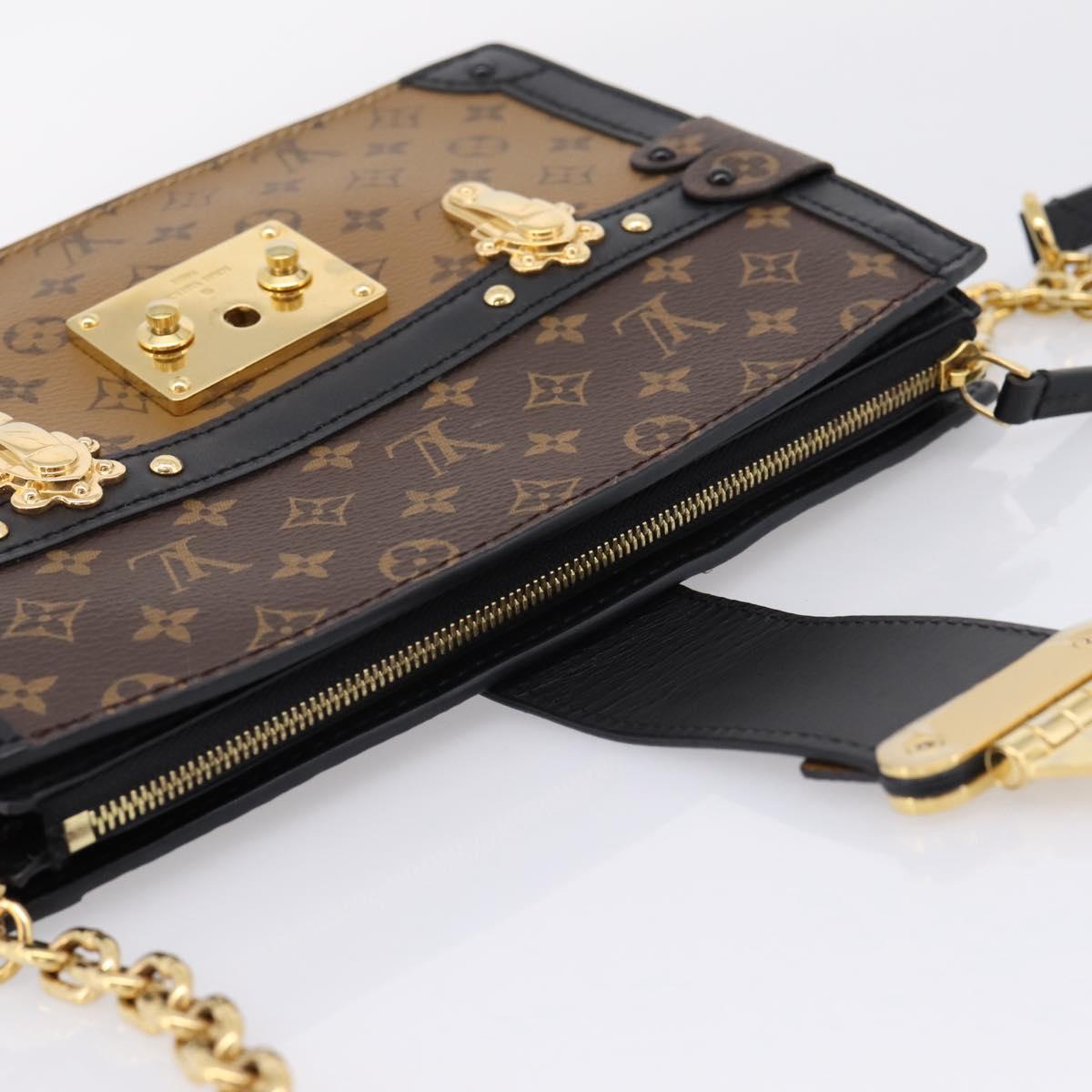 LOUIS VUITTON Monogram Reverse Trunk Clutch Bag M43596 LV Auth 208005SAM