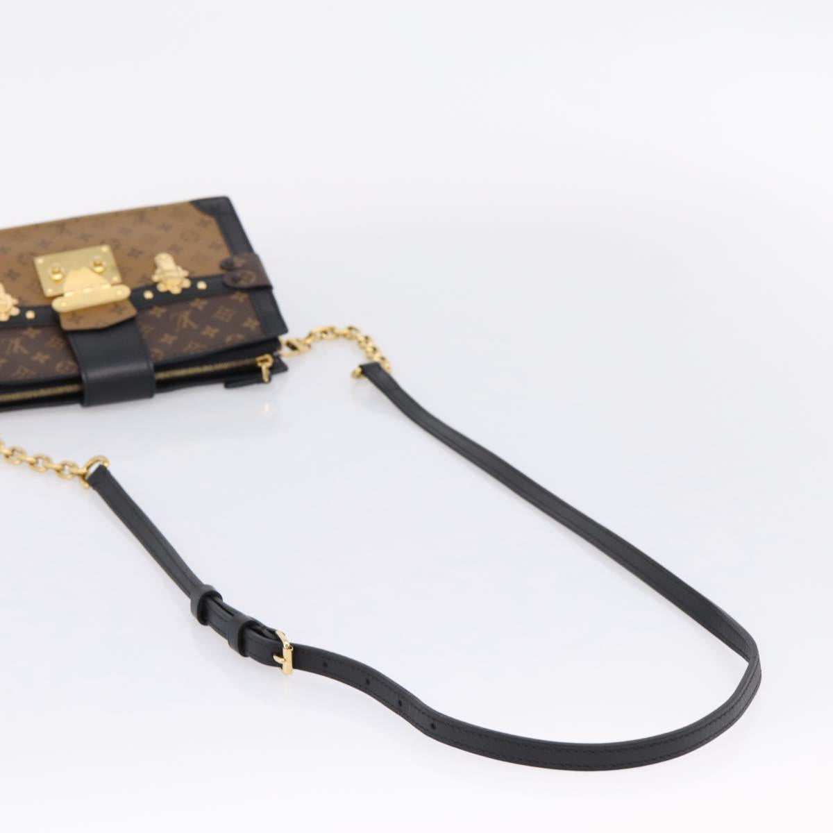 LOUIS VUITTON Monogram Reverse Trunk Clutch Bag M43596 LV Auth 208005SAM