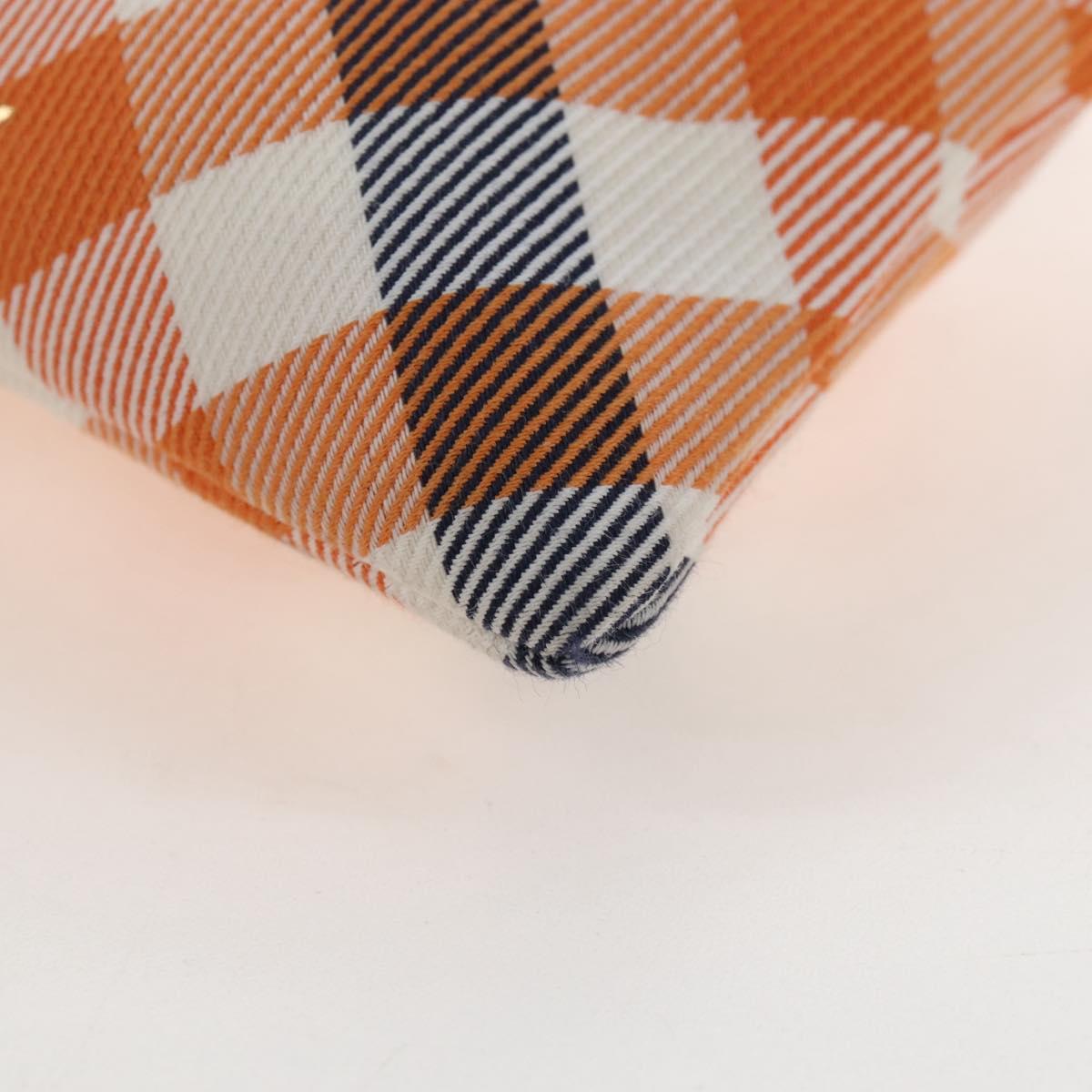 BURBERRY Nova Check Shoulder Bag Canvas Orange Gold Auth 208013V