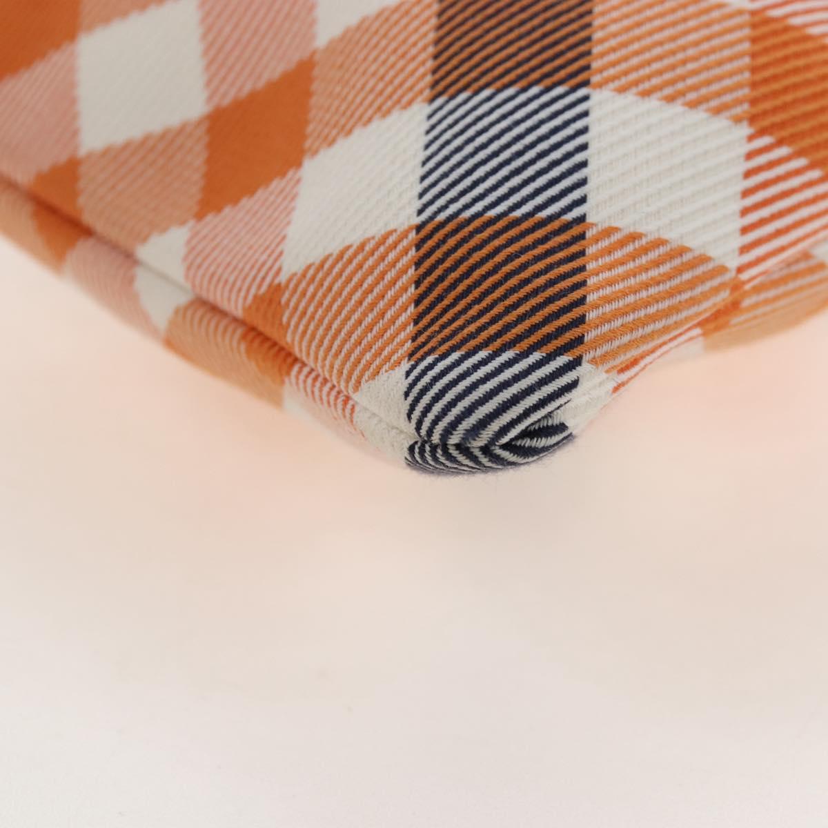 BURBERRY Nova Check Shoulder Bag Canvas Orange Gold Auth 208013V