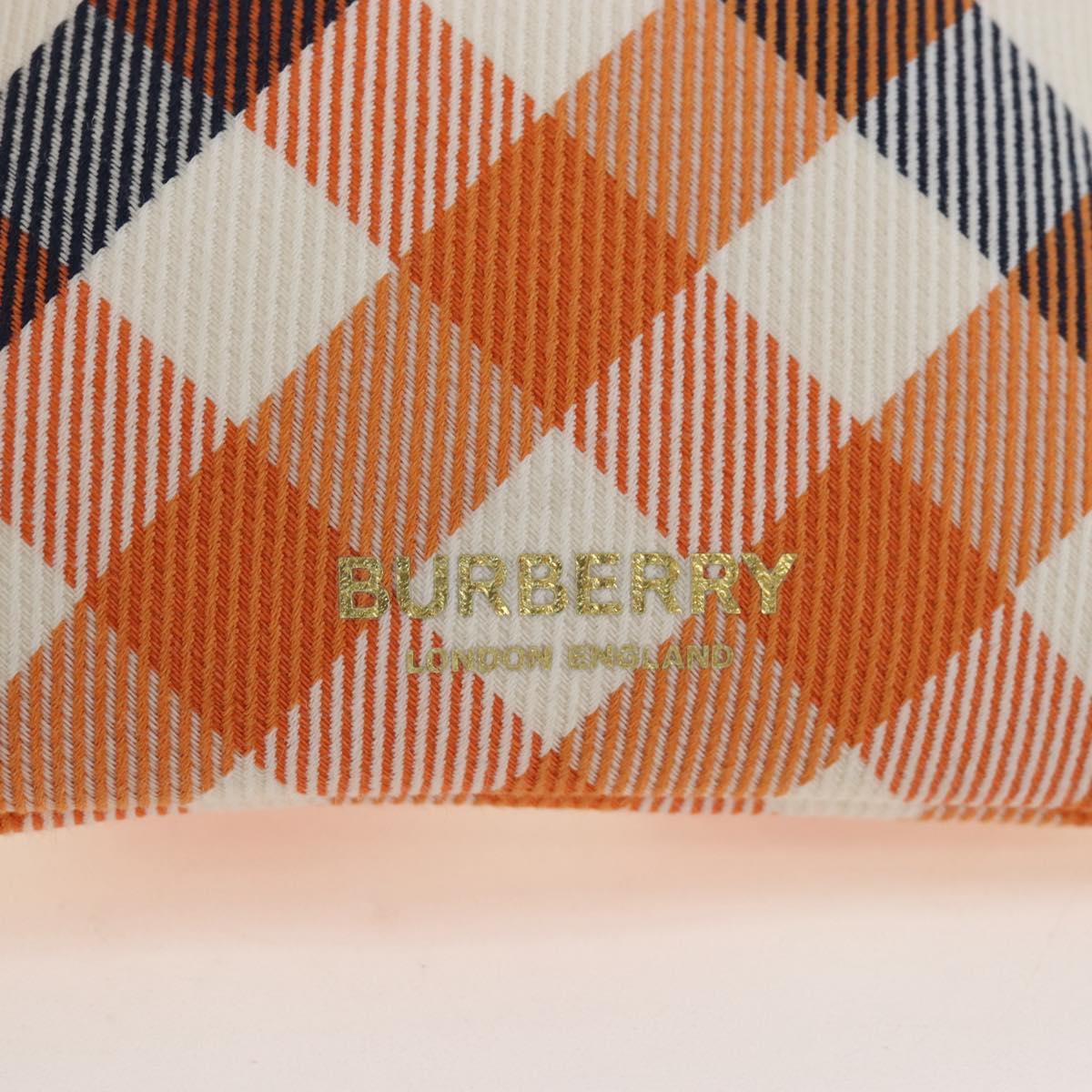 BURBERRY Nova Check Shoulder Bag Canvas Orange Gold Auth 208013V