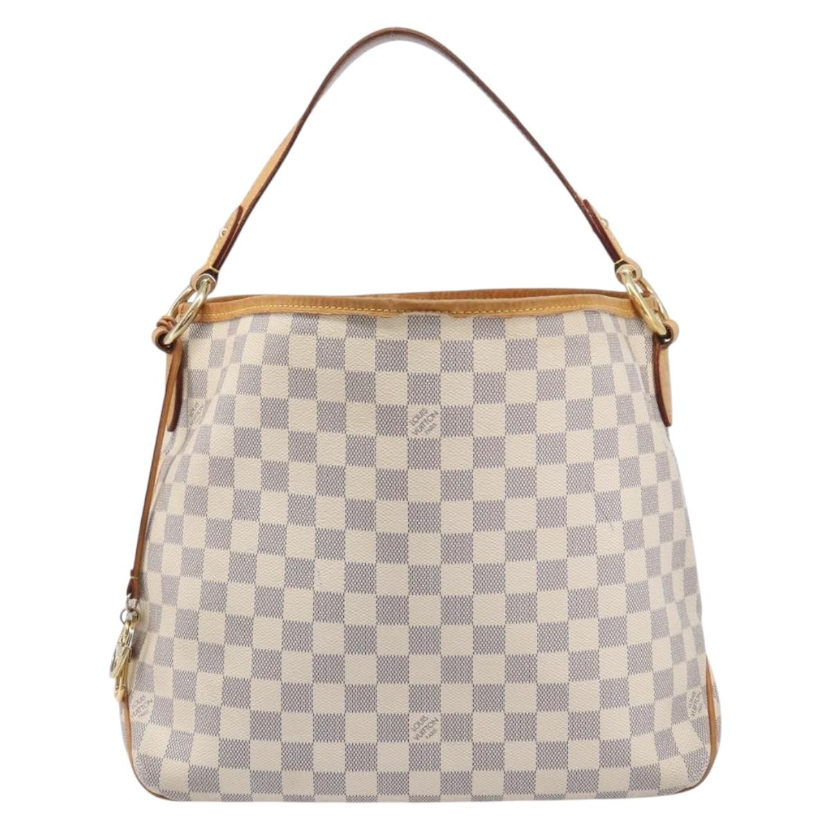 LOUIS VUITTON Damier Azur Delightful PM Shoulder Bag N41447 LV Auth 208031