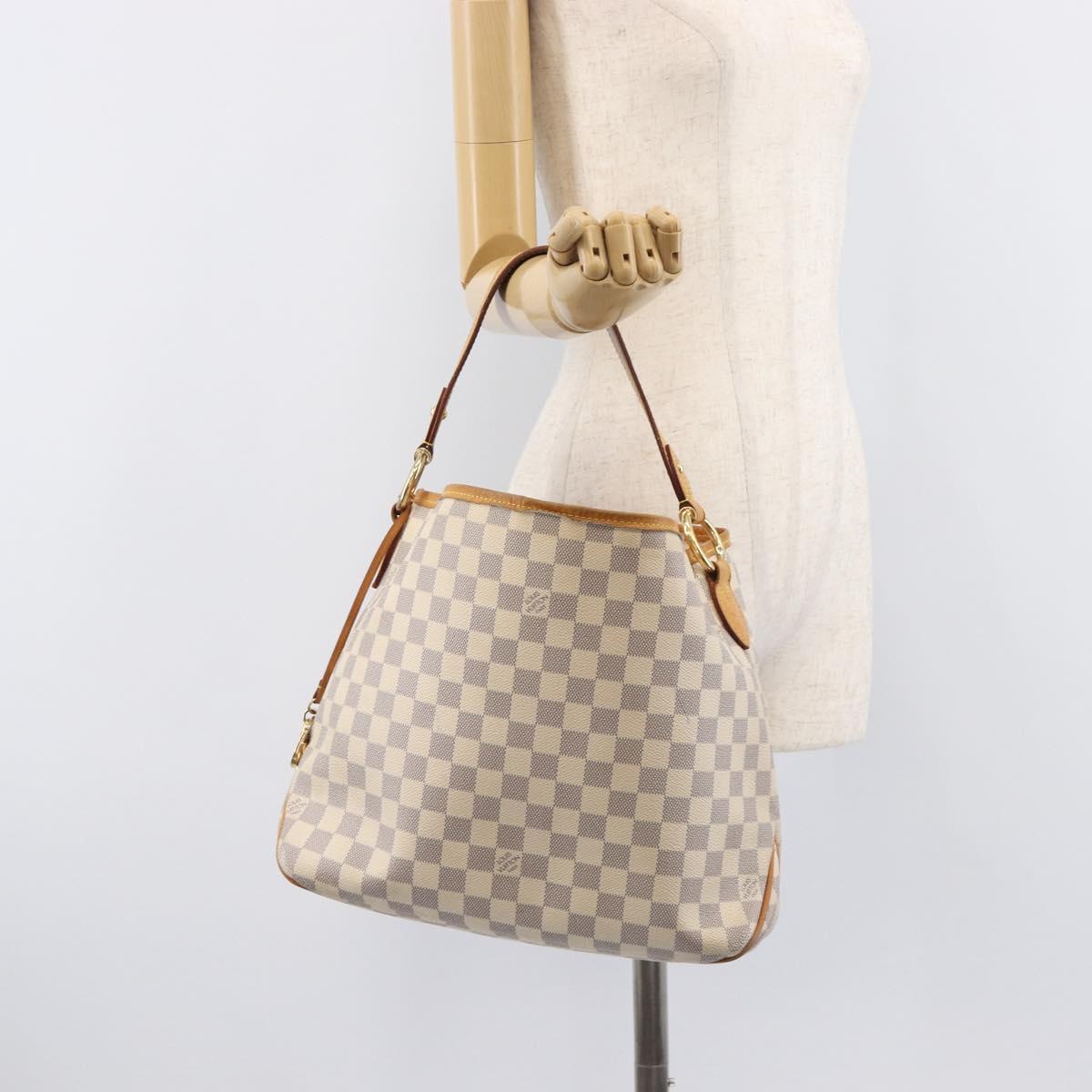 LOUIS VUITTON Damier Azur Delightful PM Shoulder Bag N41447 LV Auth 208031
