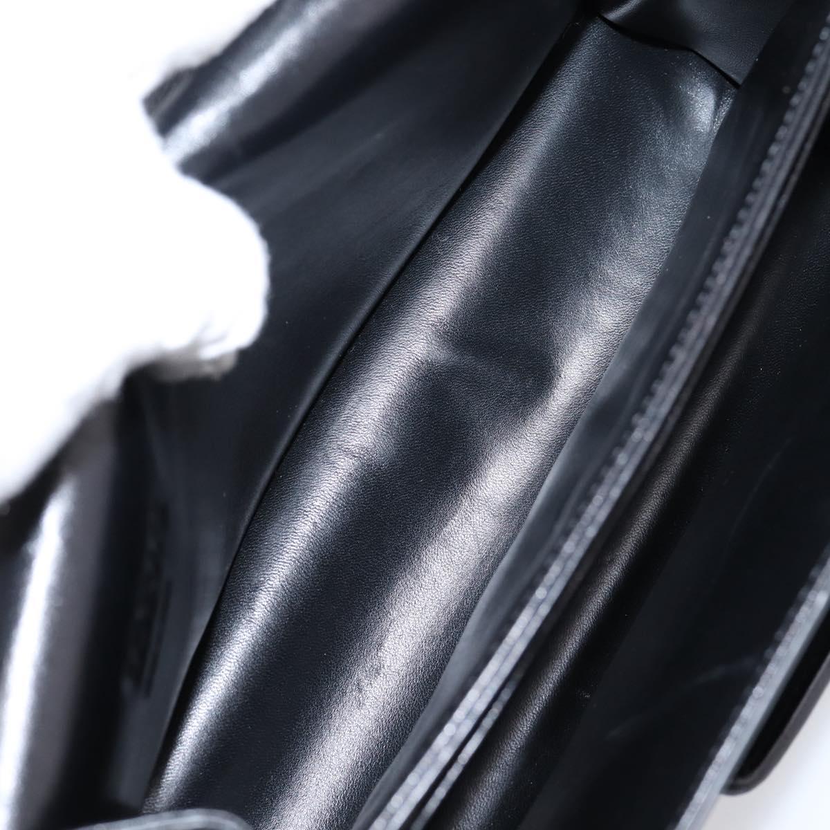 LOEWE Shoulder Bag Leather Black Gold Auth 208050V