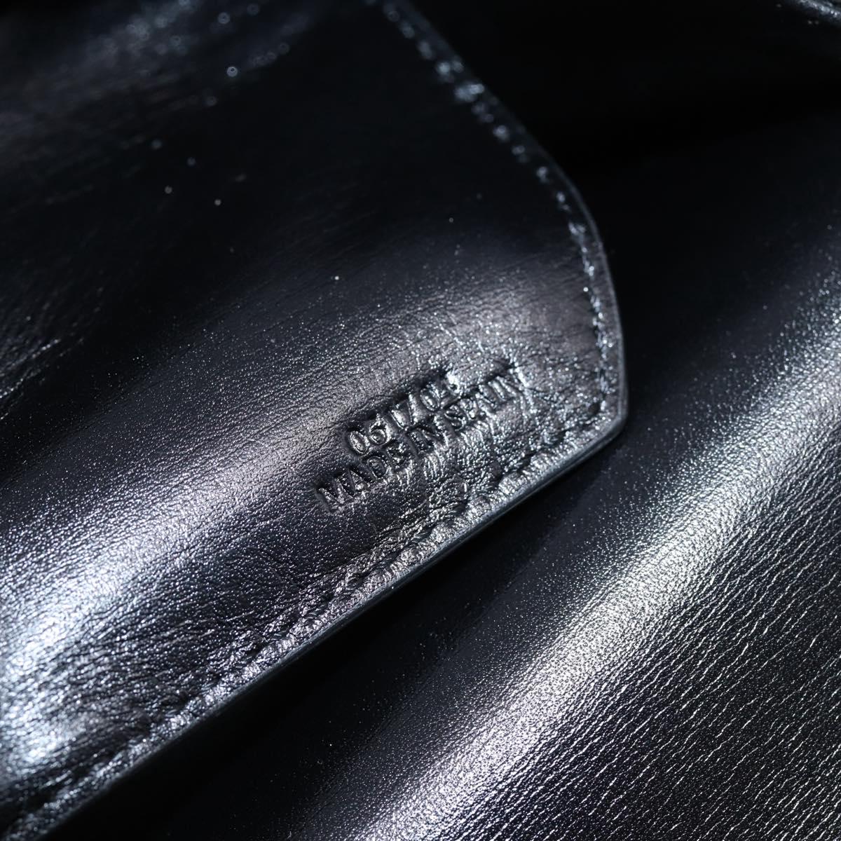 LOEWE Shoulder Bag Leather Black Gold Auth 208050V