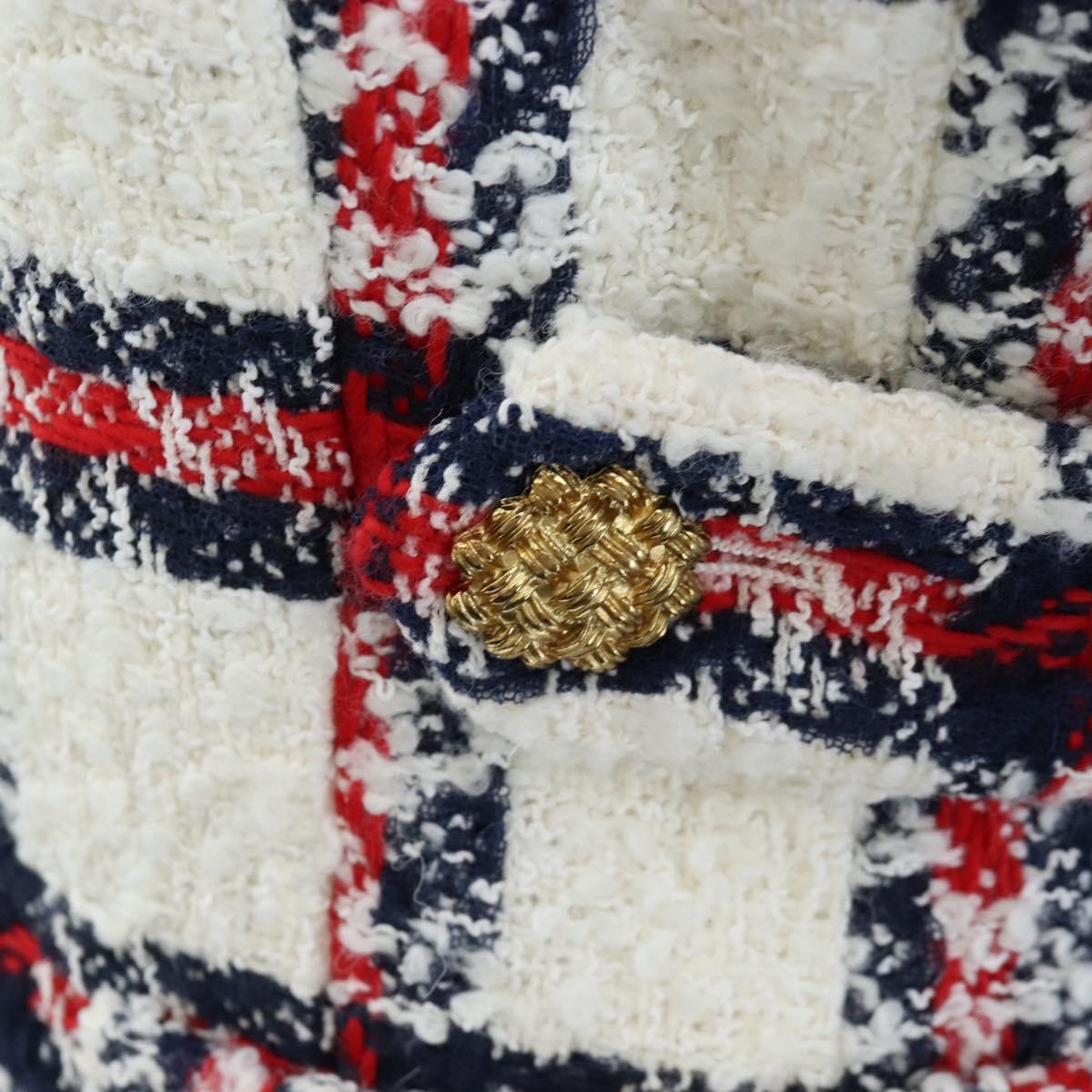 GUCCI Jacket Tweed 38 White Auth 208052M