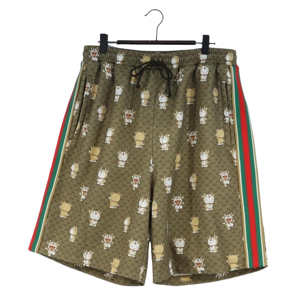 GUCCI Micro GG Canvas Fujiko Pro Pants Polyester L Beige Auth 208053SAM