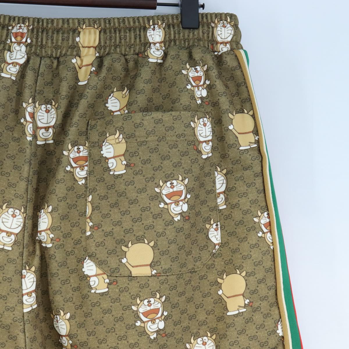 GUCCI Micro GG Canvas Fujiko Pro Pants Polyester L Beige Auth 208053SAM