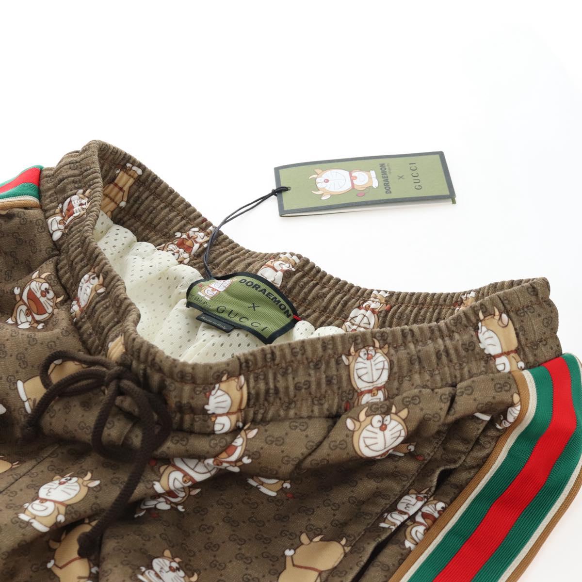 GUCCI Micro GG Canvas Fujiko Pro Pants Polyester L Beige Auth 208053SAM