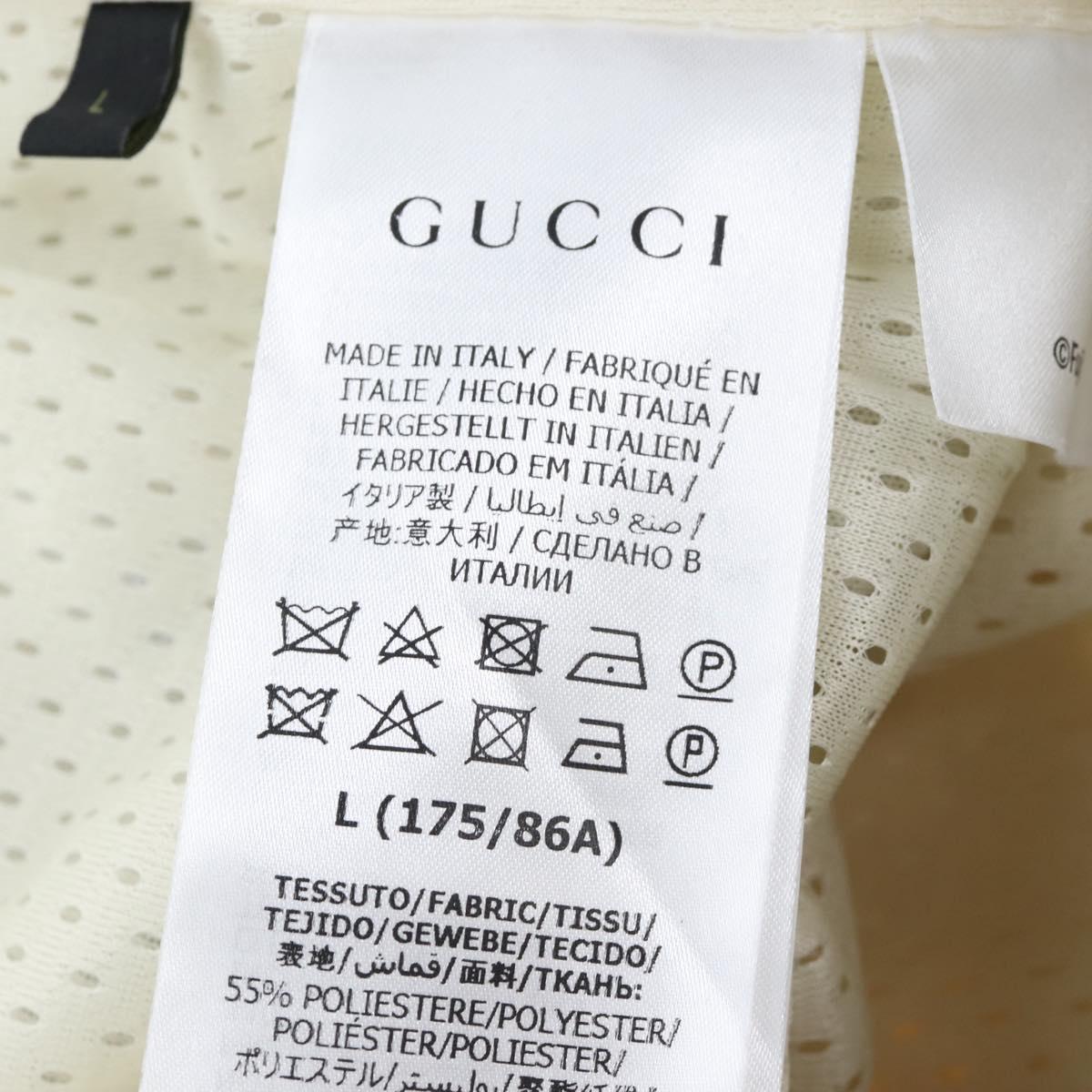 GUCCI Micro GG Canvas Fujiko Pro Pants Polyester L Beige Auth 208053SAM