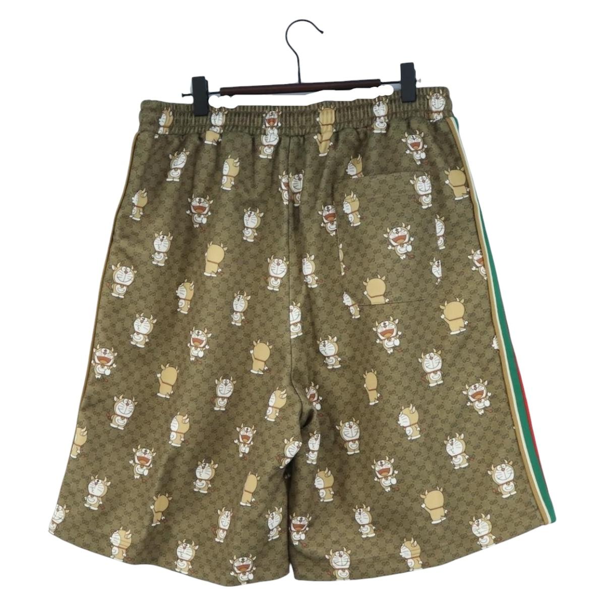 GUCCI Micro GG Canvas Fujiko Pro Pants Polyester L Beige Auth 208053SAM