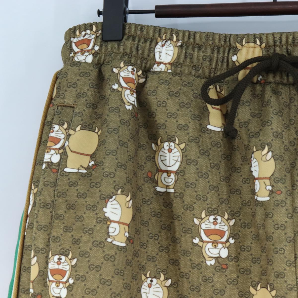 GUCCI Micro GG Canvas Fujiko Pro Pants Polyester L Beige Auth 208053SAM