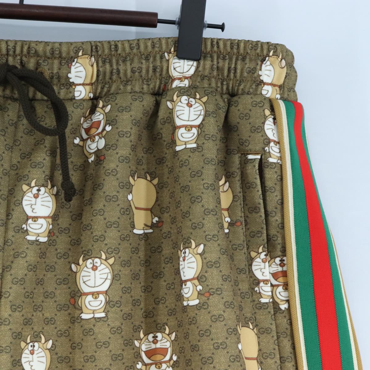 GUCCI Micro GG Canvas Fujiko Pro Pants Polyester L Beige Auth 208053SAM