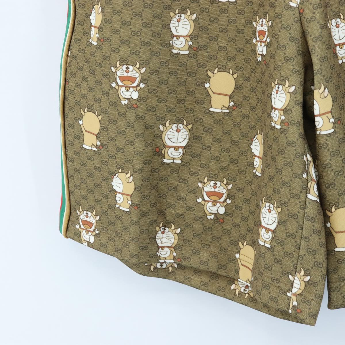 GUCCI Micro GG Canvas Fujiko Pro Pants Polyester L Beige Auth 208053SAM