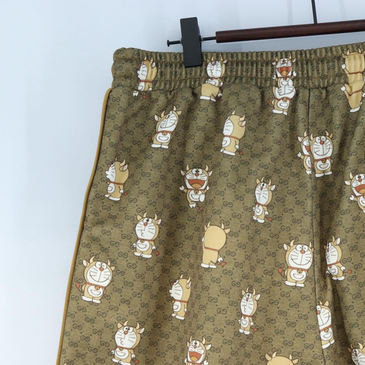 GUCCI Micro GG Canvas Fujiko Pro Pants Polyester L Beige Auth 208053SAM