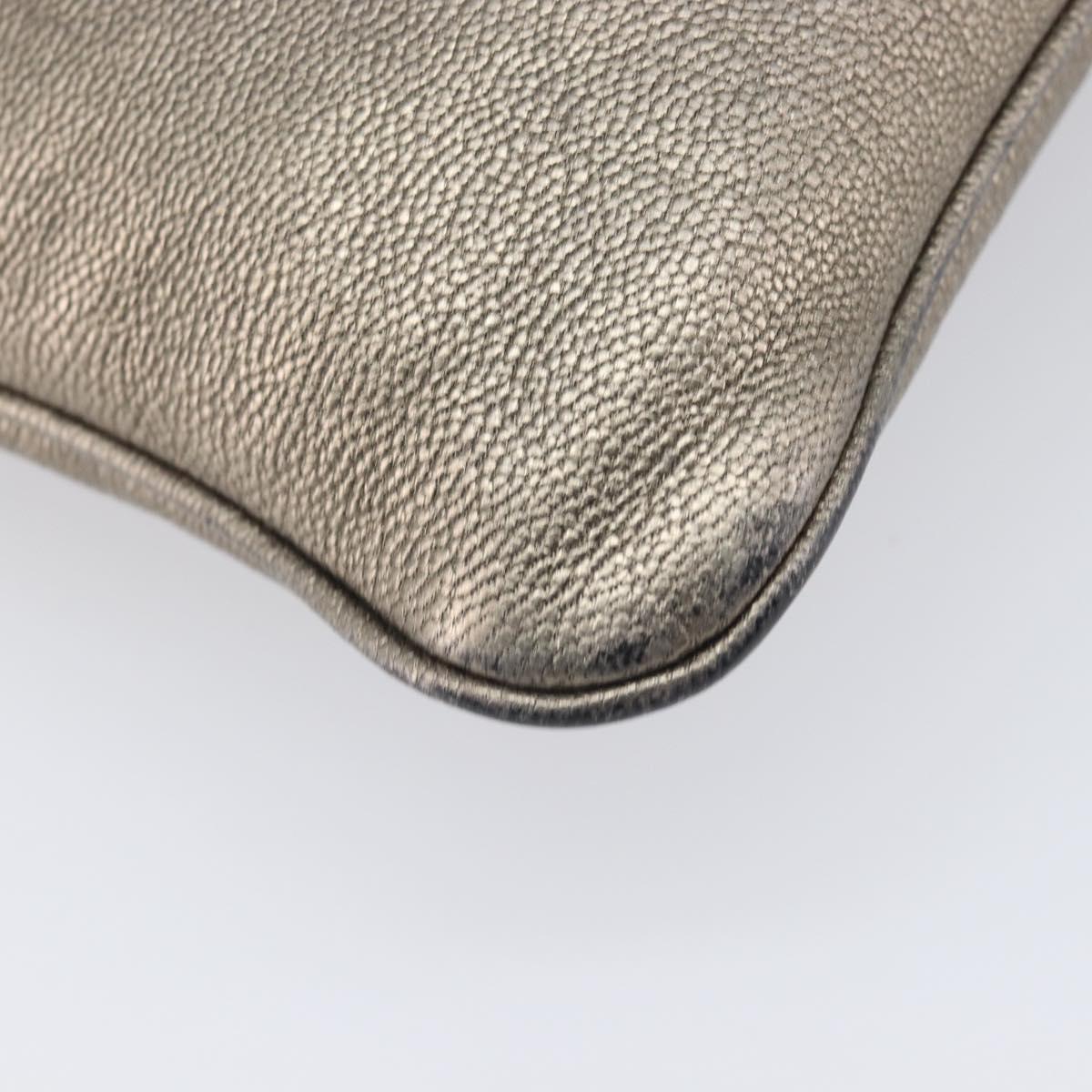 LOEWE Shoulder Bag Leather Gold Auth 208065