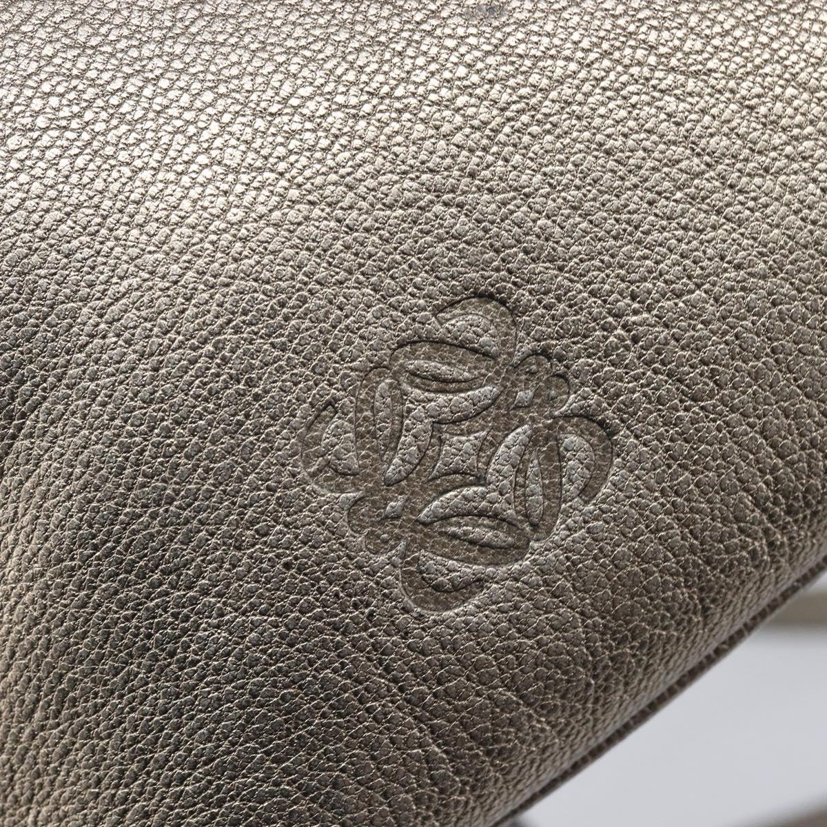 LOEWE Shoulder Bag Leather Gold Auth 208065