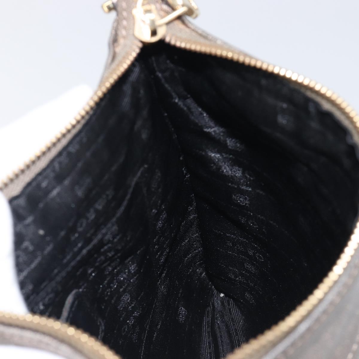 LOEWE Shoulder Bag Leather Gold Auth 208065