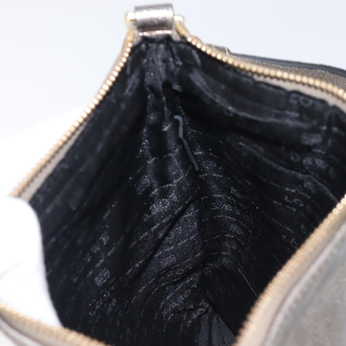LOEWE Shoulder Bag Leather Gold Auth 208065