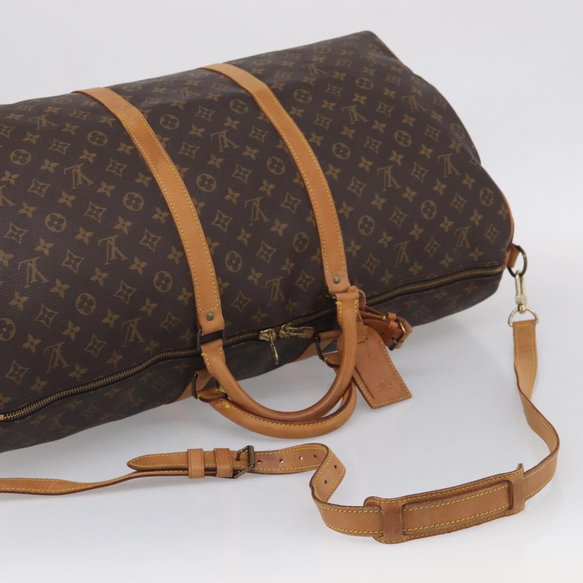 LOUIS VUITTON Monogram Keepall Bandouliere 60 Boston Bag M41412 LV Auth 208069A