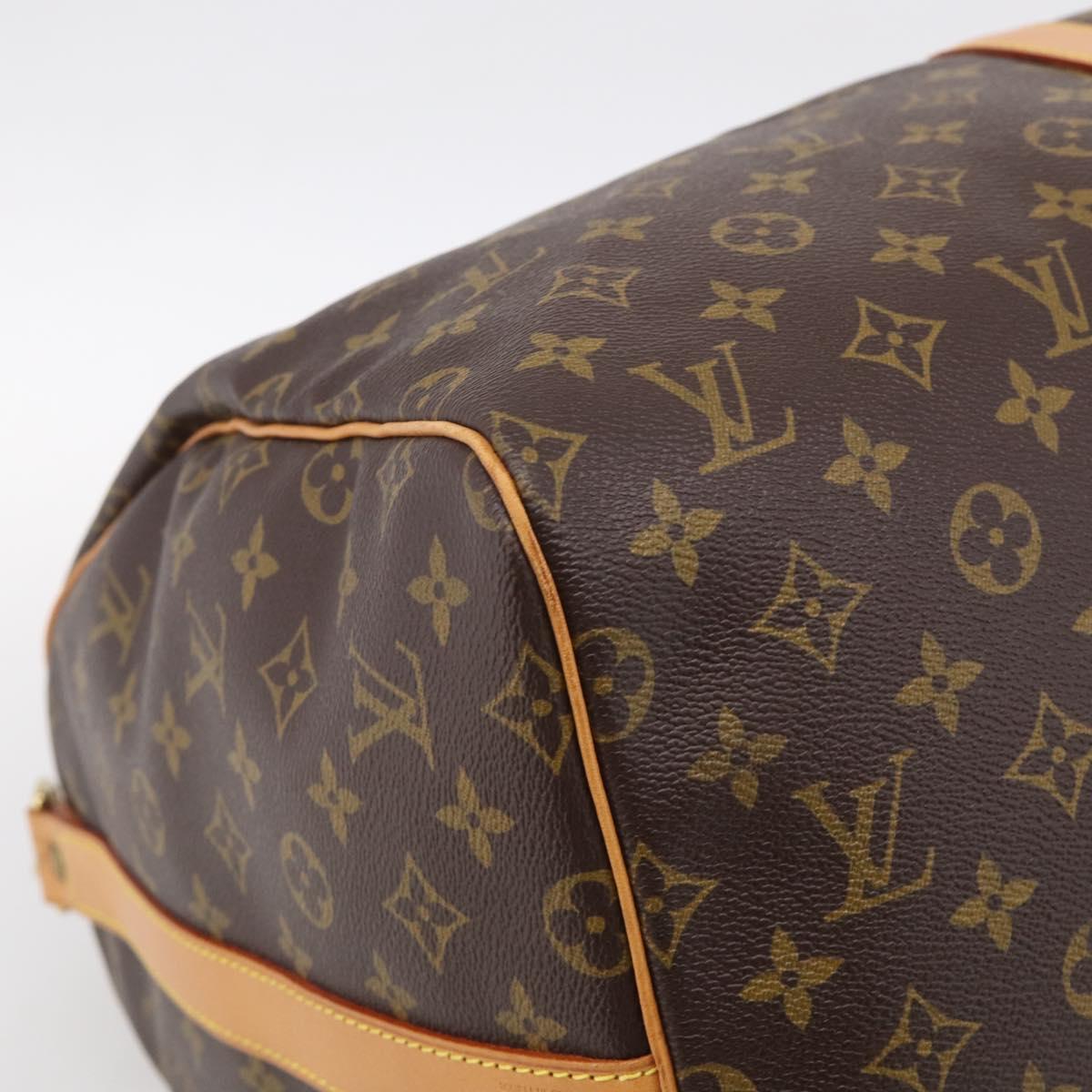 LOUIS VUITTON Monogram Keepall Bandouliere 55 Boston Bag M41414 LV Auth 208077V