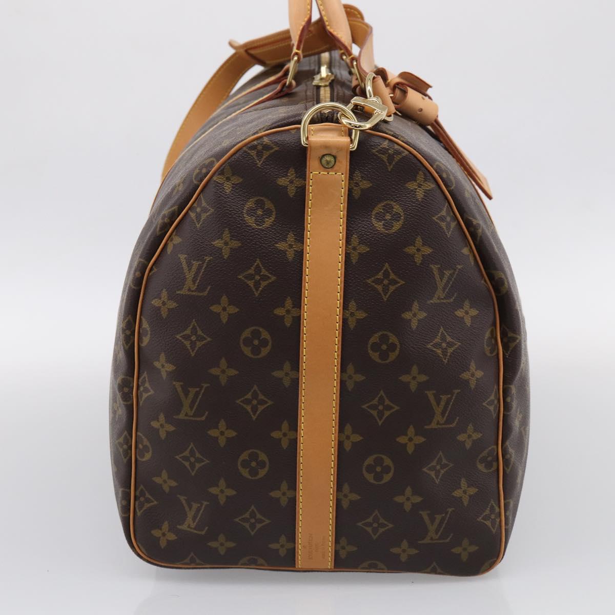 LOUIS VUITTON Monogram Keepall Bandouliere 55 Boston Bag M41414 LV Auth 208077V