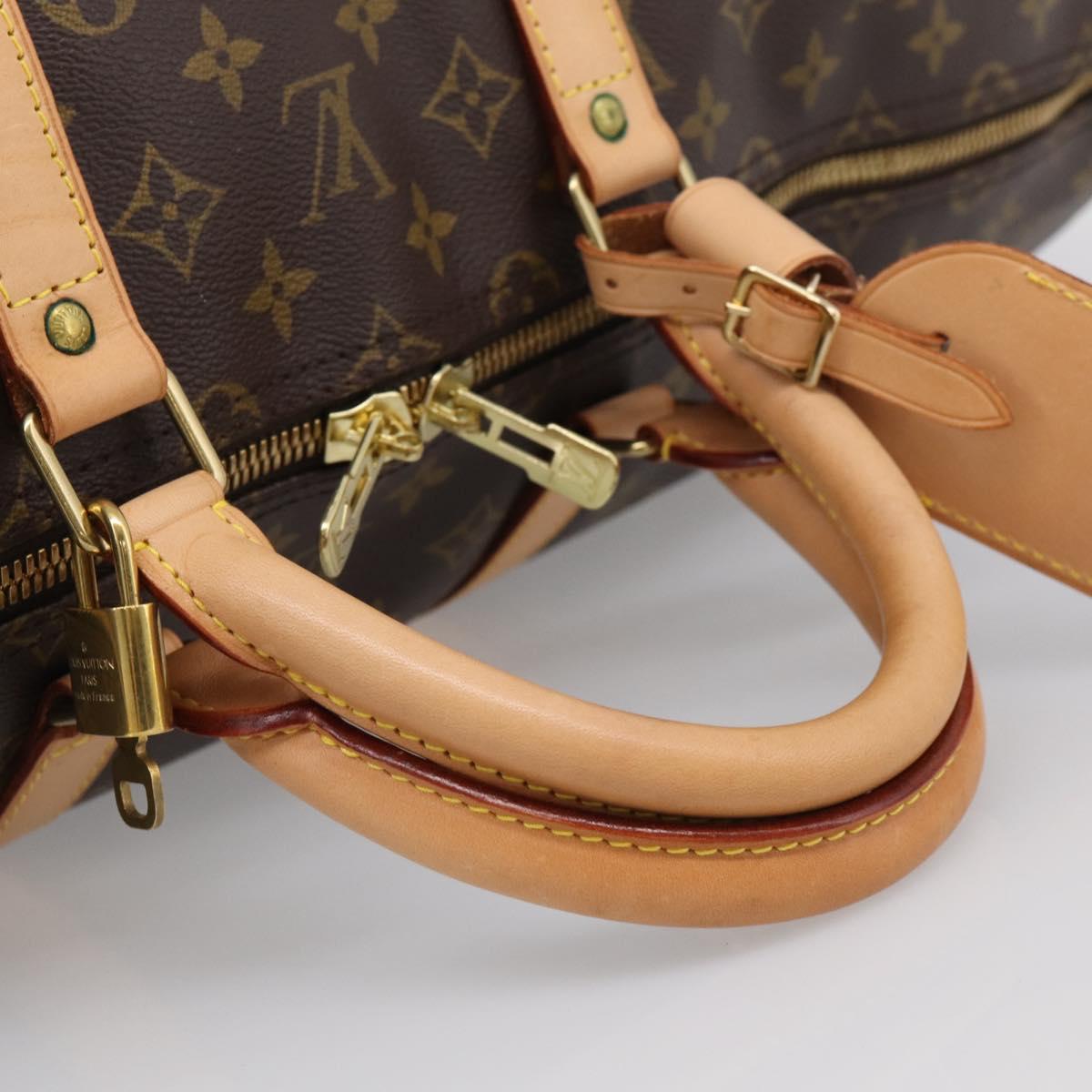 LOUIS VUITTON Monogram Keepall Bandouliere 55 Boston Bag M41414 LV Auth 208077V