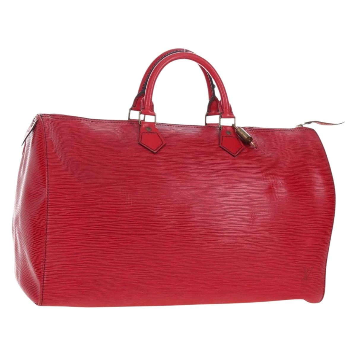 LOUIS VUITTON Epi Speedy 40 Hand Bag Castilian Red M42987 LV Auth 208080V