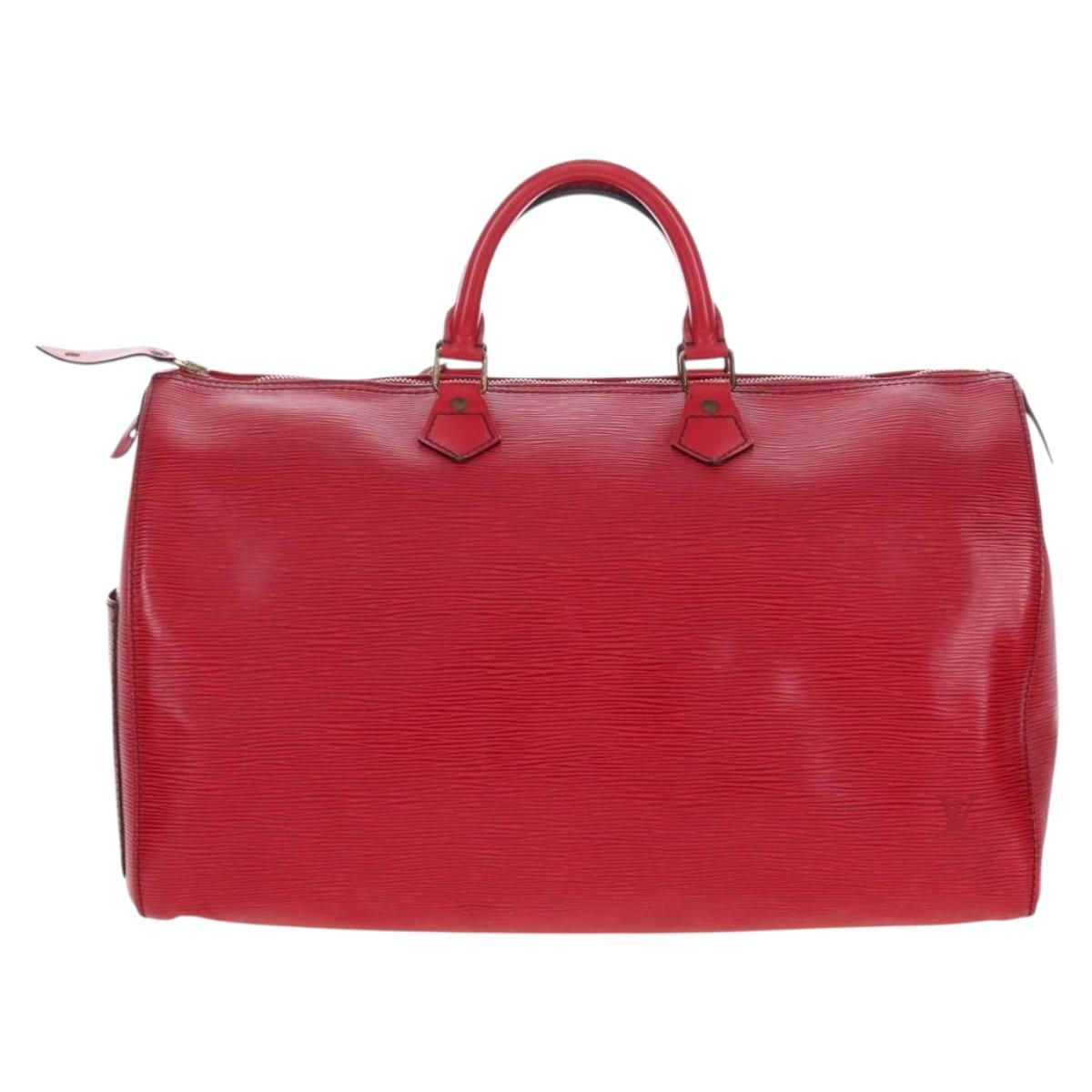 LOUIS VUITTON Epi Speedy 40 Hand Bag Castilian Red M42987 LV Auth 208080V