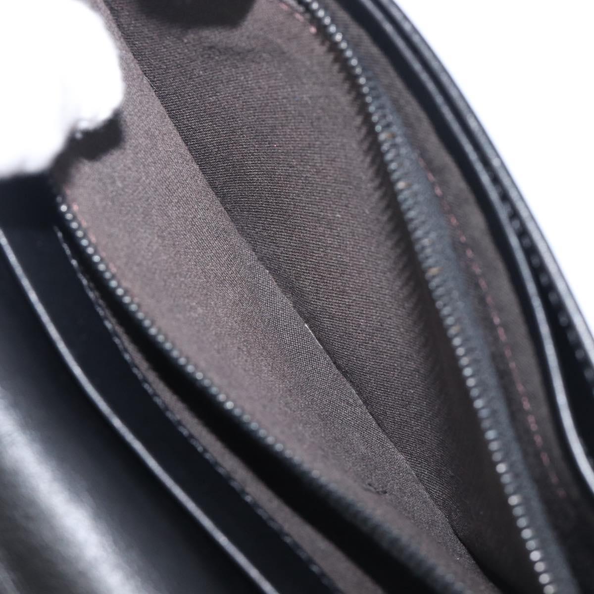 FENDI Zucchino Canvas Long Wallet Black Silver Auth 208086V