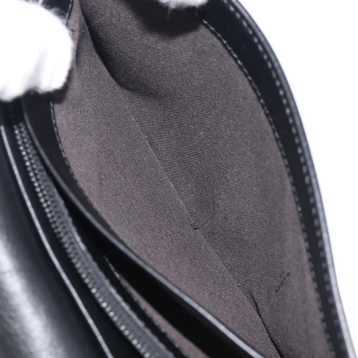 FENDI Zucchino Canvas Long Wallet Black Silver Auth 208086V
