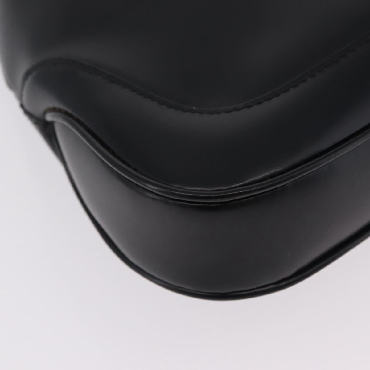 GUCCI Jackie Shoulder Bag Leather Black Gold Tone 001 3735 Auth 208088V