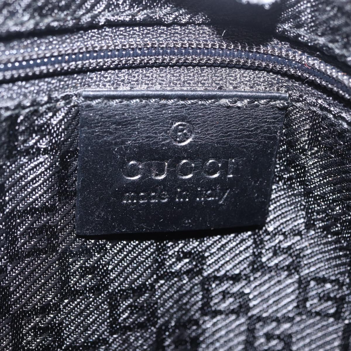 GUCCI Jackie Shoulder Bag Leather Black Gold Tone 001 3735 Auth 208088V