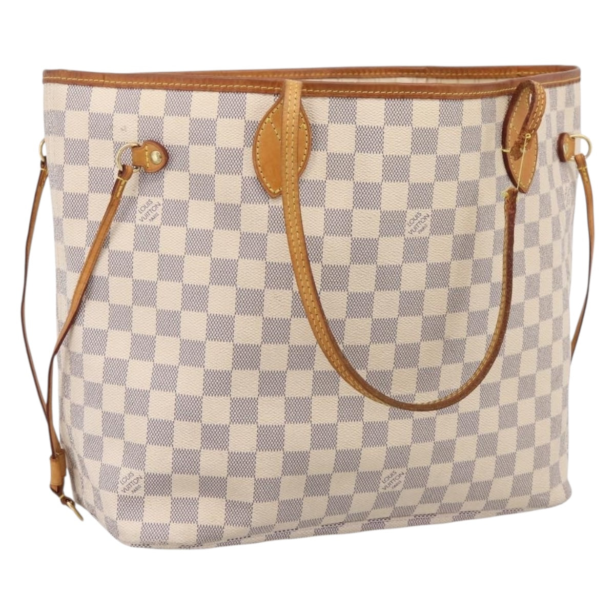 LOUIS VUITTON Damier Azur Neverfull MM Tote Bag N41605 LV Auth 208093