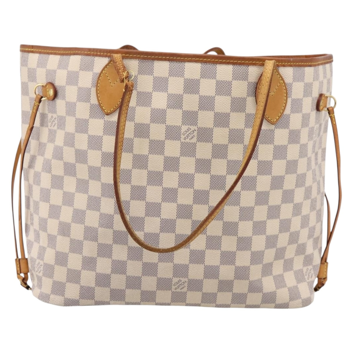 LOUIS VUITTON Damier Azur Neverfull MM Tote Bag N41605 LV Auth 208093
