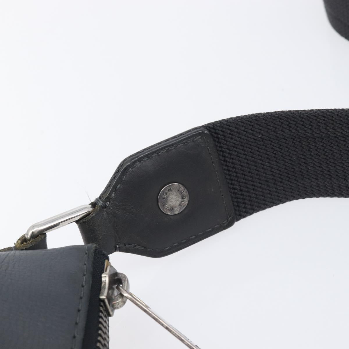 LOUIS VUITTON Utah Shawnee MM Shoulder Bag Leather Gray M94017 LV Auth 208104A