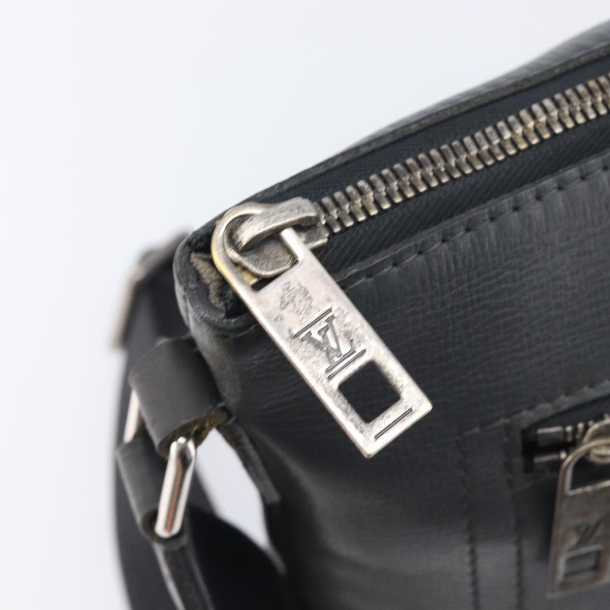 LOUIS VUITTON Utah Shawnee MM Shoulder Bag Leather Gray M94017 LV Auth 208104A