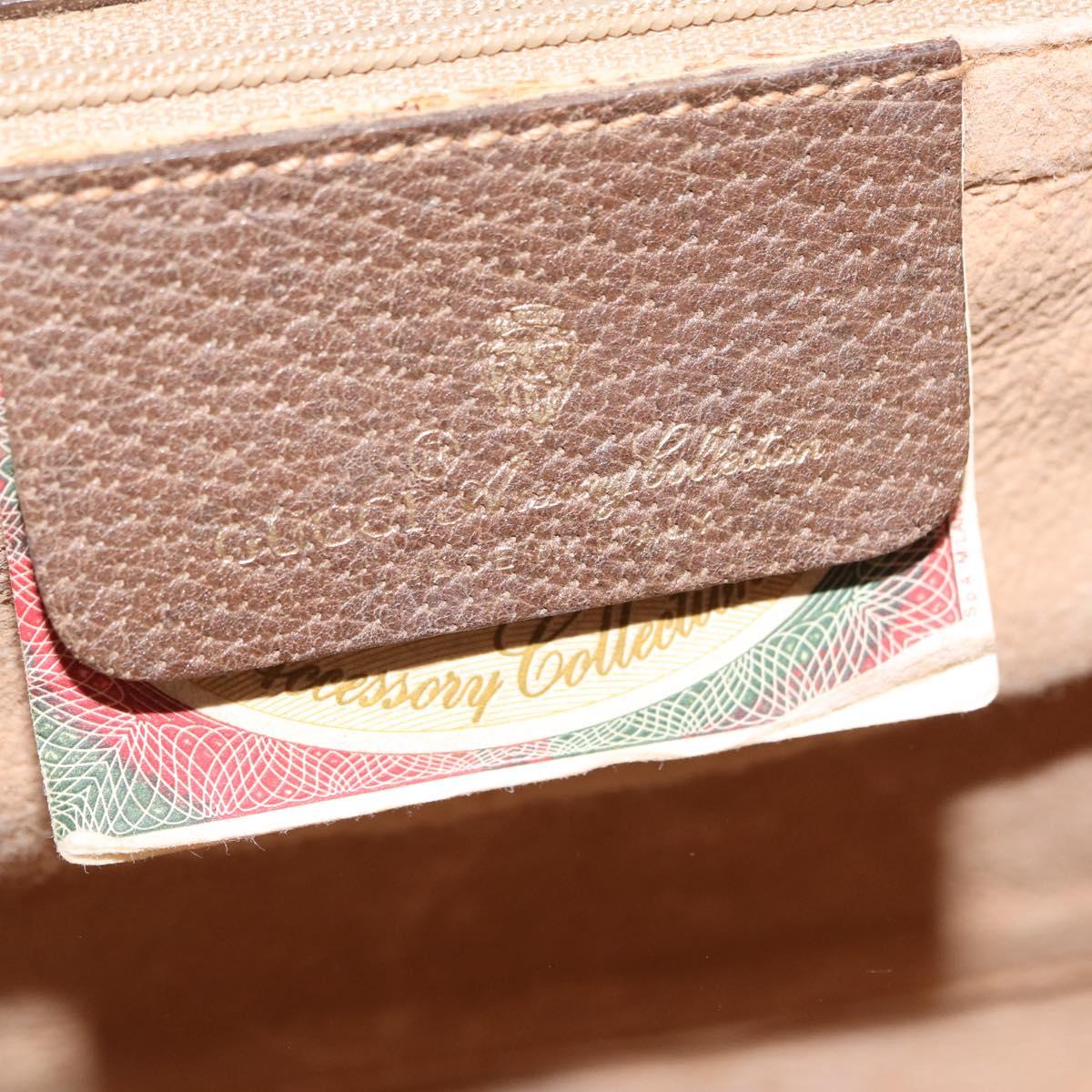 GUCCI GG Supreme Shoulder Bag PVC Beige Gold Tone 94 02 050 Auth 208106