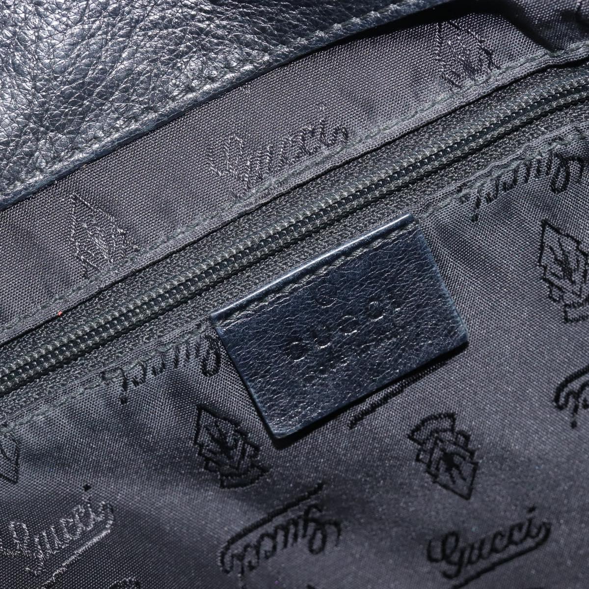 GUCCI GuccissimaGG Hand Bag Leather Black Gold Tone 211935 Auth 208118V