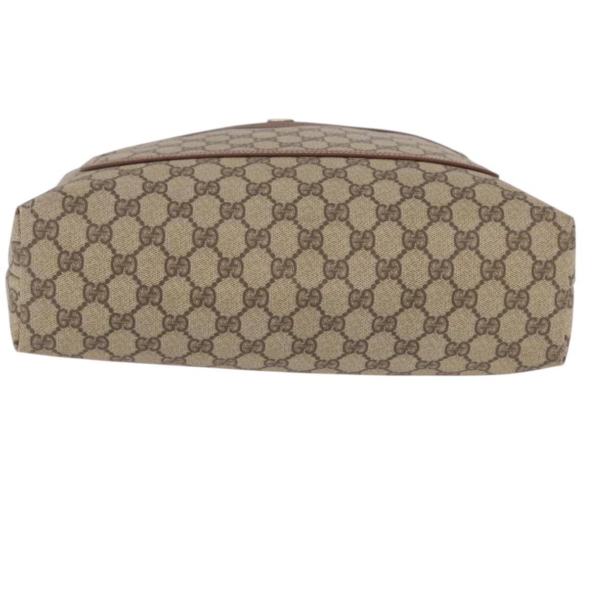 GUCCI GG Supreme Web Sherry Line Tote Bag PVC Beige 002 123 6487 Auth 208122A
