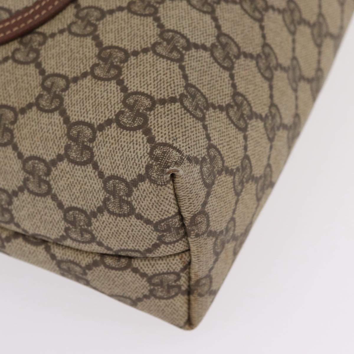 GUCCI GG Supreme Web Sherry Line Tote Bag PVC Beige 002 123 6487 Auth 208122A