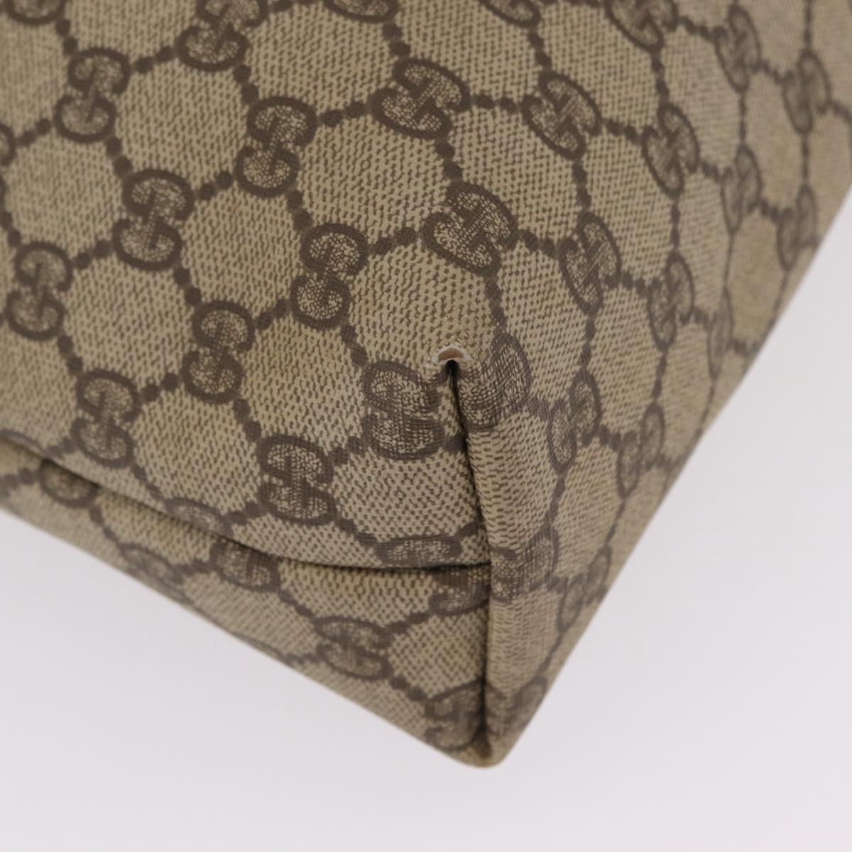 GUCCI GG Supreme Web Sherry Line Tote Bag PVC Beige 002 123 6487 Auth 208122A