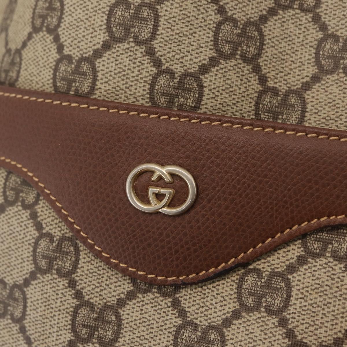 GUCCI GG Supreme Web Sherry Line Tote Bag PVC Beige 002 123 6487 Auth 208122A