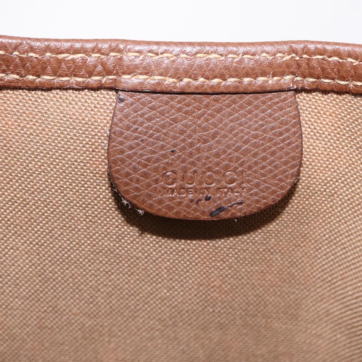 GUCCI GG Supreme Web Sherry Line Tote Bag PVC Beige 002 123 6487 Auth 208122A